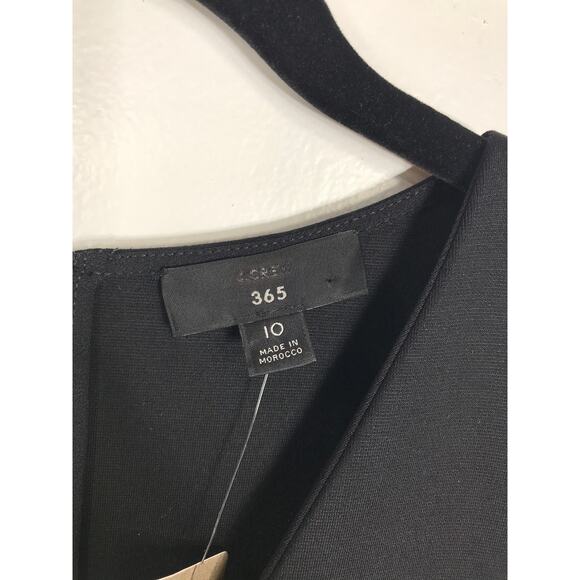 New J. Crew 365 Women's 10 Black Ponte Sheath Dress Office Work Date Night - Picture 3 of 13